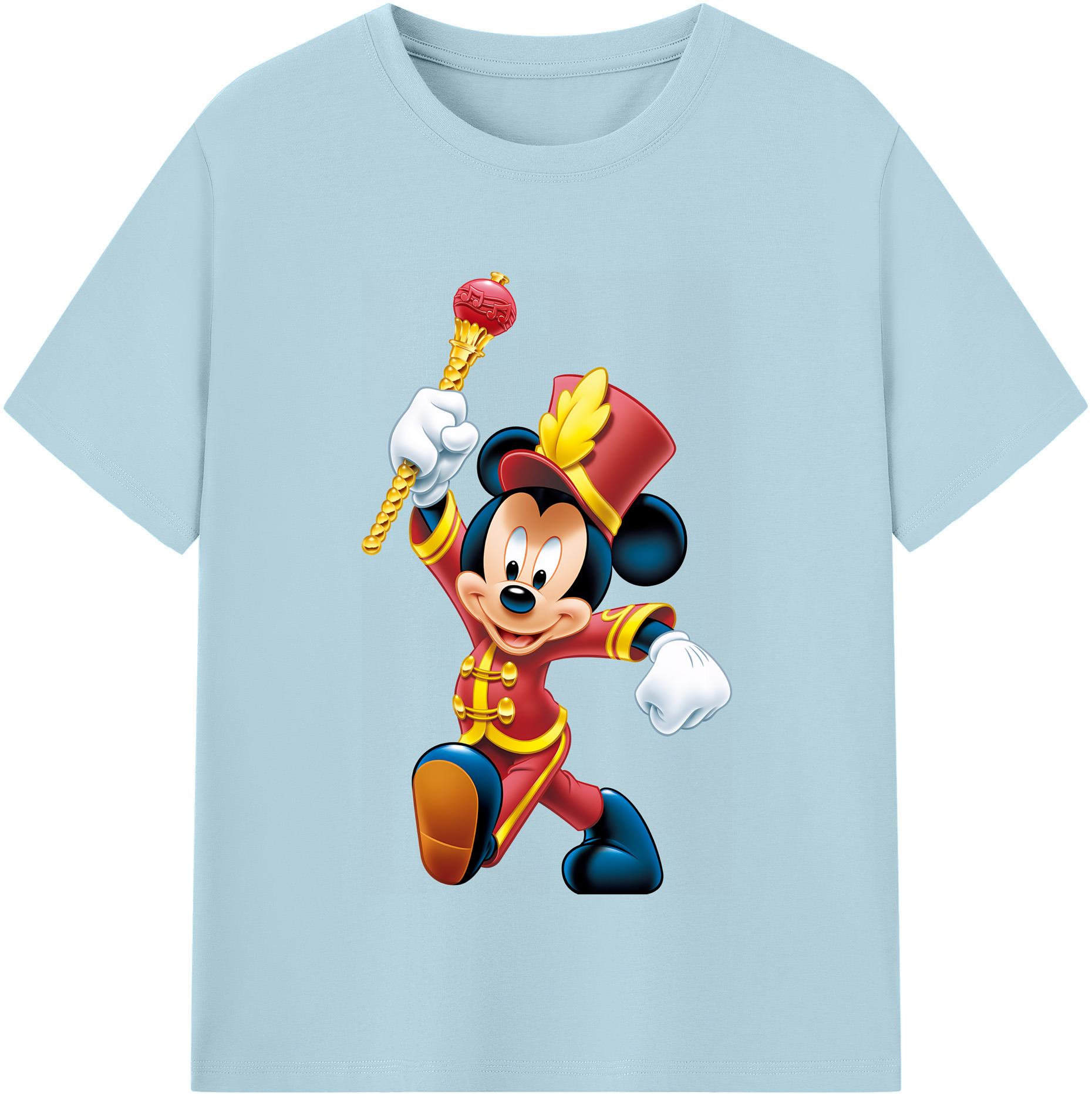 （画像用） ミッキーマウス Mickey Mouse 綿100％半袖Tシャツ（フロントプリント）